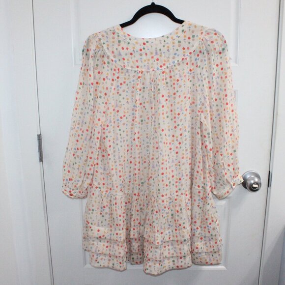 Anthropologie Maeve Paccia Button down Tunic size XS Geometric Tiered - Picture 5 of 5